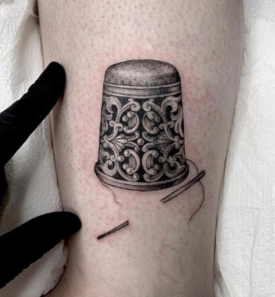 Magnificent Needle And Thread Tattoo For Girls