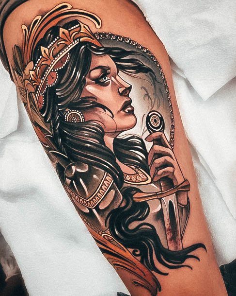 Magnificent Neo Traditional Tattoo For Girls