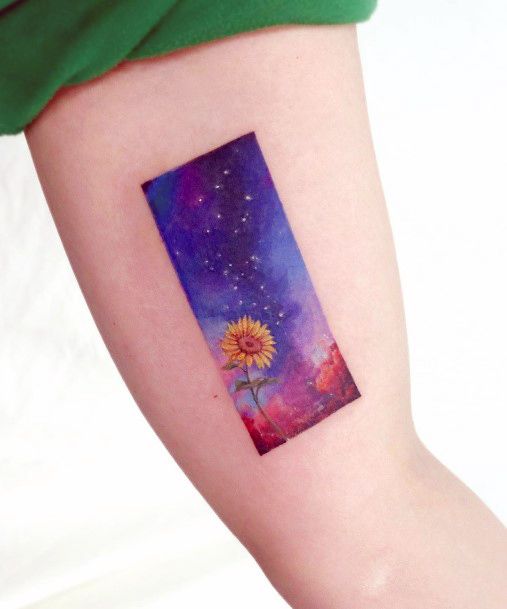 Magnificent Night Sky Tattoo For Girls