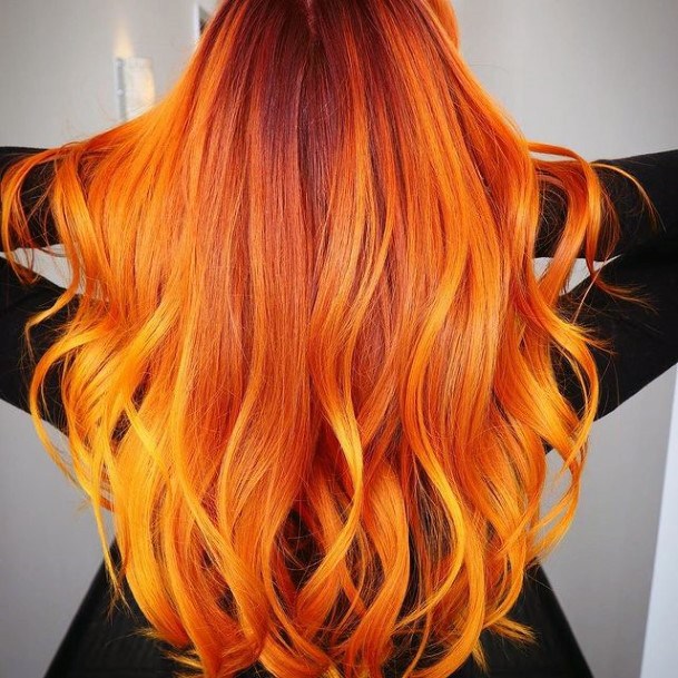 Magnificent Orange Ombre Hairstyles For Girls