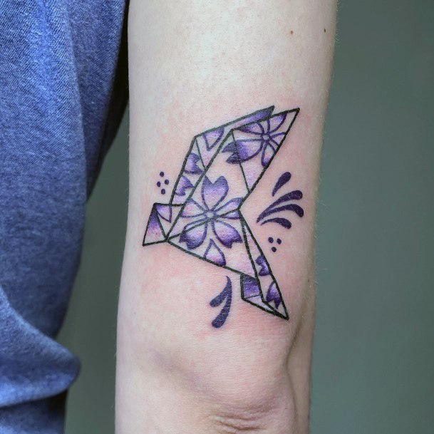 Magnificent Origami Tattoo For Girls