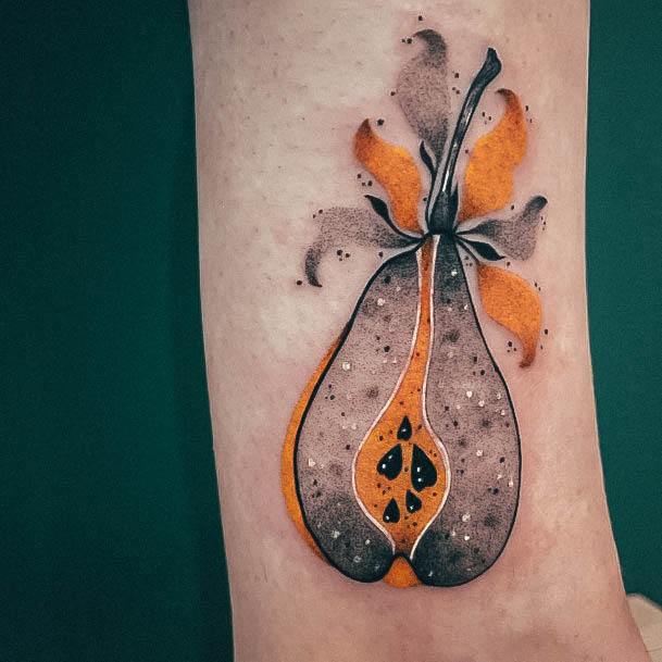 Magnificent Pear Tattoo For Girls