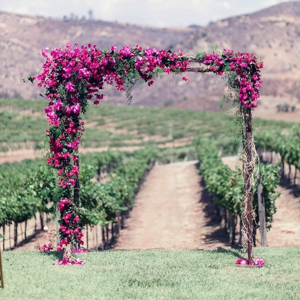 Magnificent Pink Arbor Floral Inspiration For Wedding Ideas