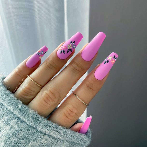 Magnificent Pink Fingernails For Girls