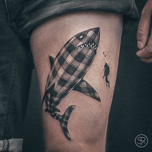 Magnificent Plaid Tattoo For Girls