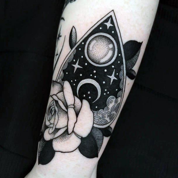 Magnificent Planchette Tattoo For Girls