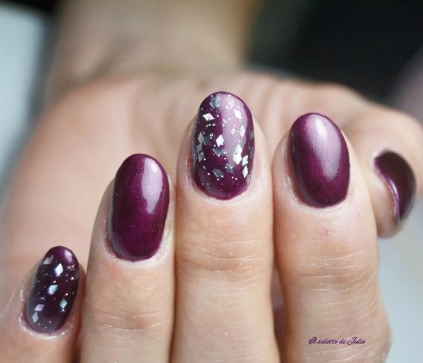 Magnificent Plum Nail For Girls