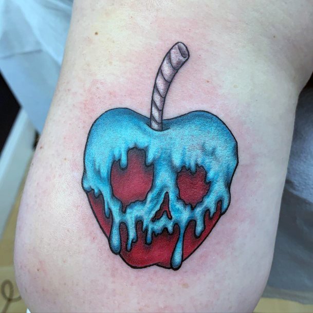 Magnificent Poison Apple Tattoo For Girls