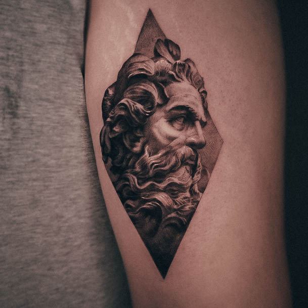 Magnificent Poseidon Tattoo For Girls