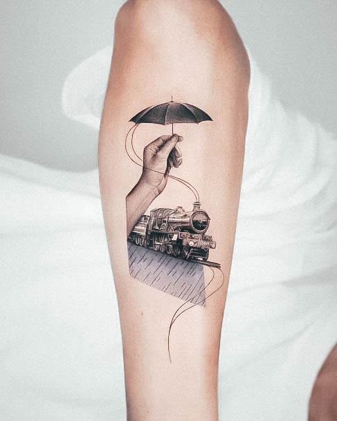 Magnificent Rain Tattoo For Girls