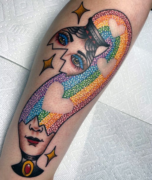 Magnificent Rainbow Tattoo For Girls
