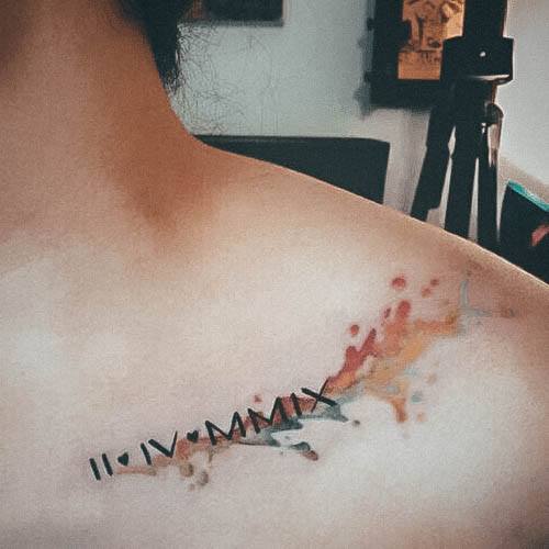 Magnificent Roman Numeral Tattoo For Girls