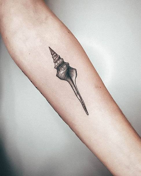 Magnificent Seashell Tattoo For Girls