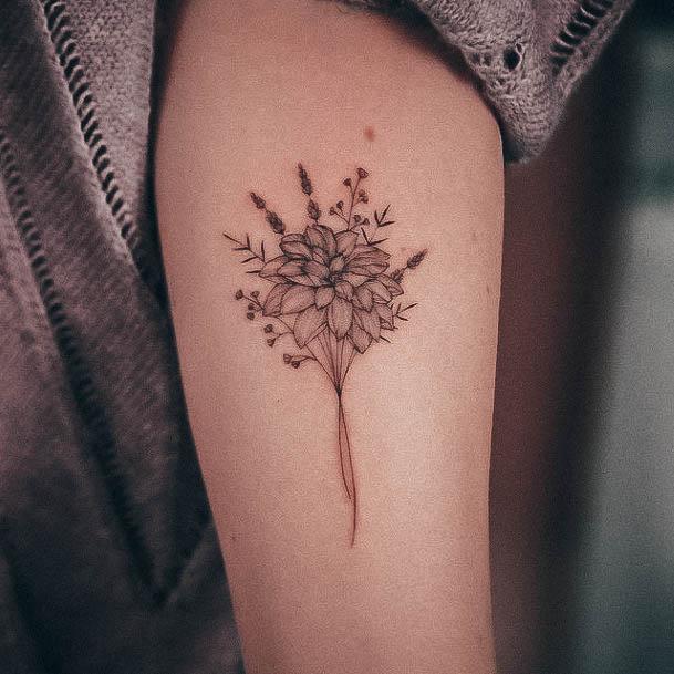 Magnificent Simple Flower Tattoo For Girls