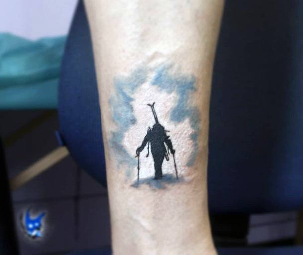 Magnificent Skiing Tattoo For Girls