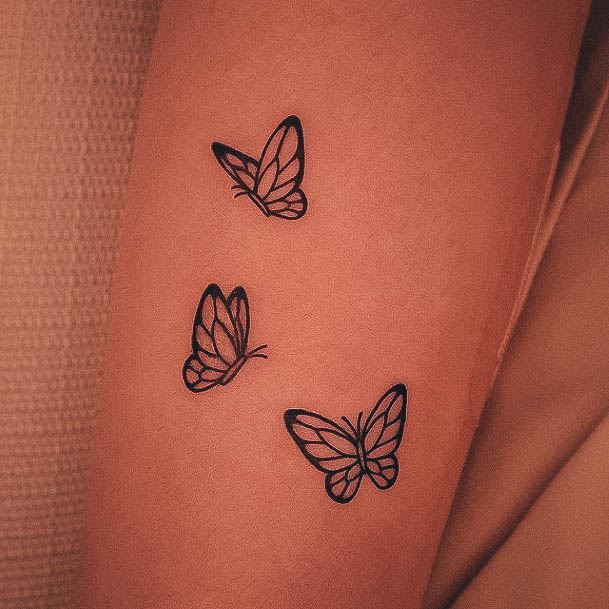 Magnificent Small Butterfly Tattoo For Girls