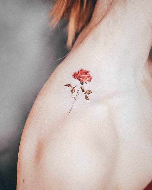 Magnificent Small Rose Tattoo For Girls