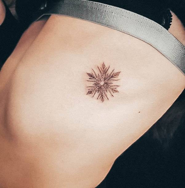 Magnificent Snowflake Tattoo For Girls