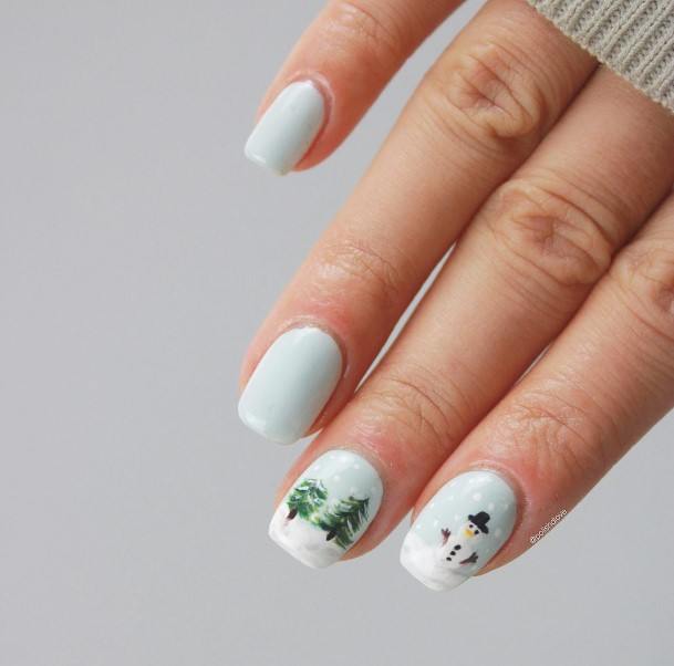 Magnificent Snowman Nail For Girls