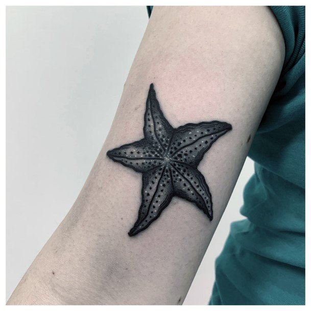 Magnificent Starfish Tattoo For Girls