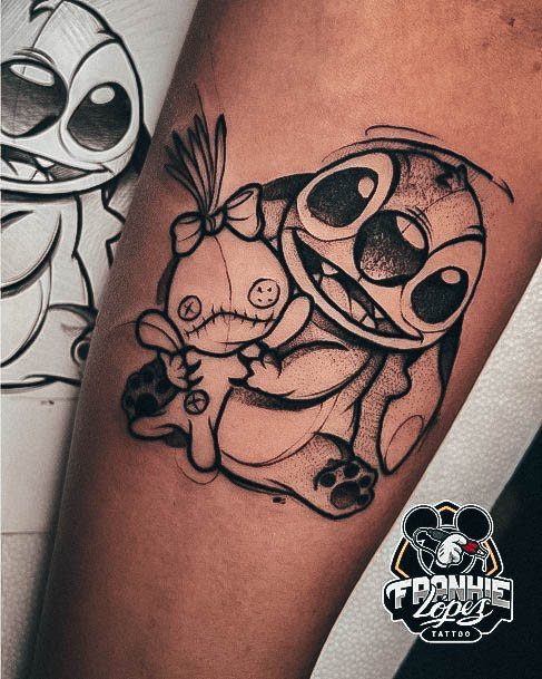 Magnificent Stitch Tattoo For Girls