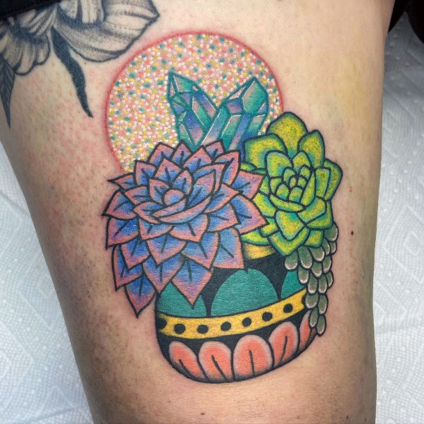 Magnificent Succulent Tattoo For Girls