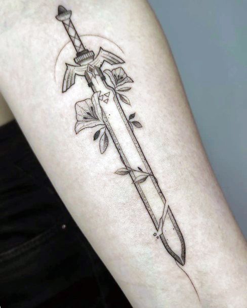 Magnificent Sword Tattoo For Girls