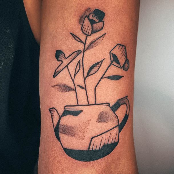 Magnificent Tea Tattoo For Girls