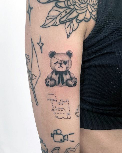 Magnificent Teddy Bear Tattoo For Girls