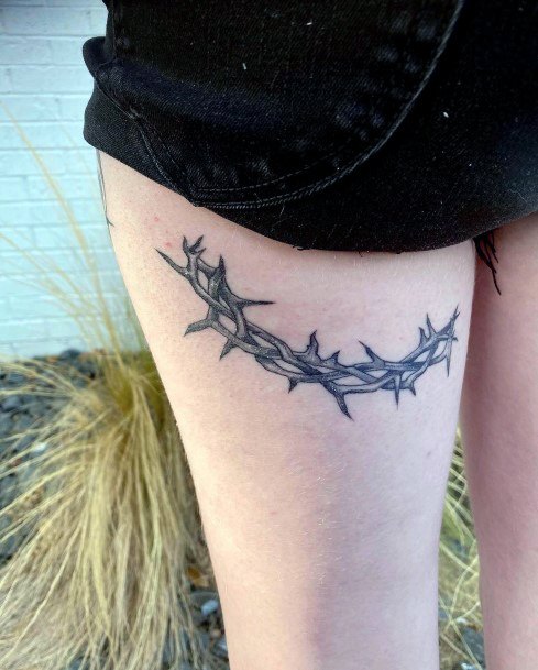 Magnificent Thorns Tattoo For Girls