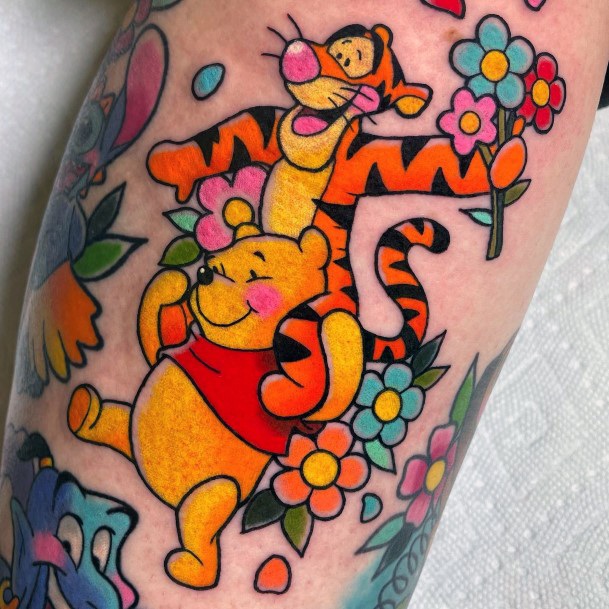 Magnificent Tigger Tattoo For Girls