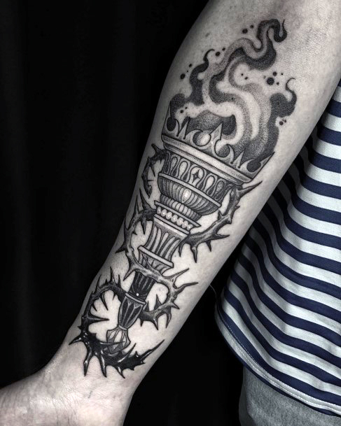 Magnificent Torch Tattoo For Girls