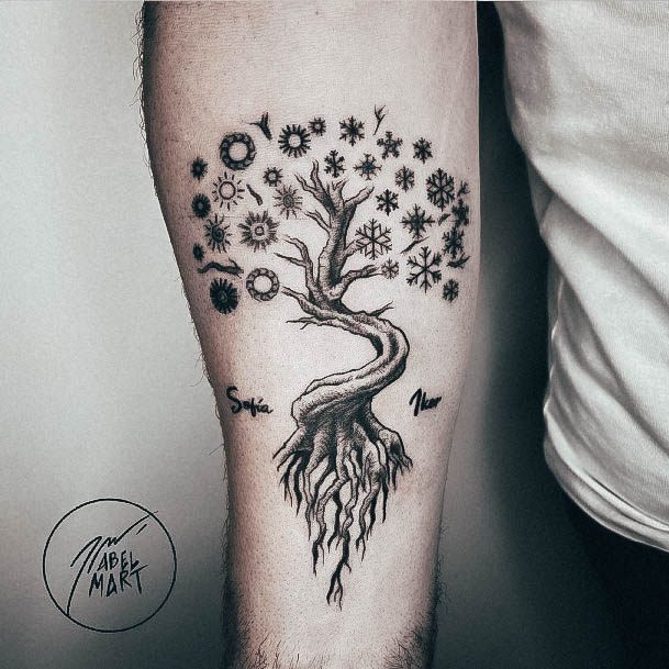 Magnificent Tree Of Life Tattoo For Girls