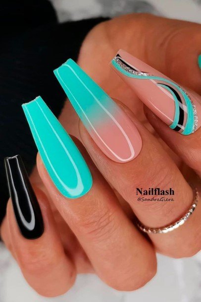 Magnificent Turquoise Fingernails For Girls