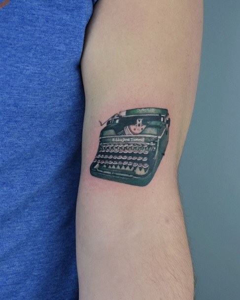 Magnificent Typewriter Tattoo For Girls