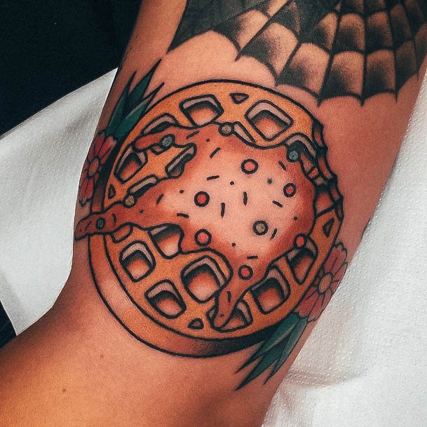 Magnificent Waffle Tattoo For Girls