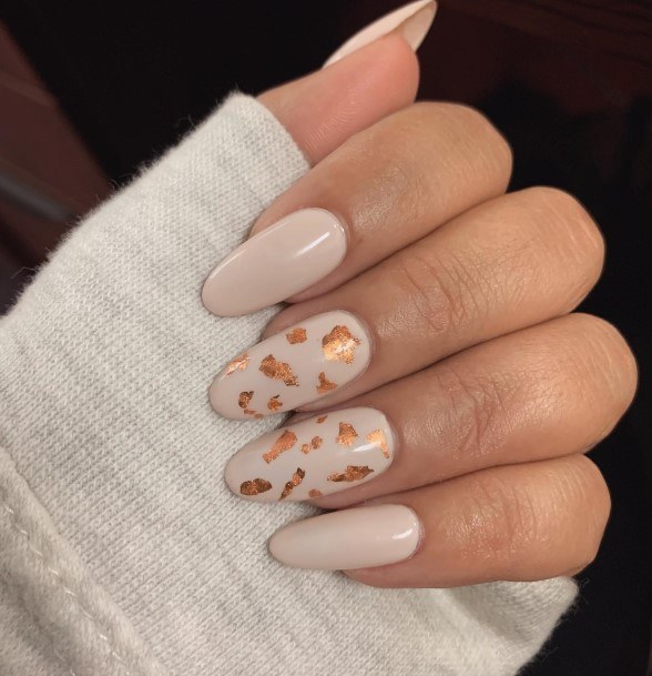 Magnificent White Almond Shaped Nail For Girls