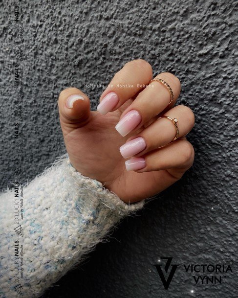 Magnificent White Ombre Fingernails For Girls