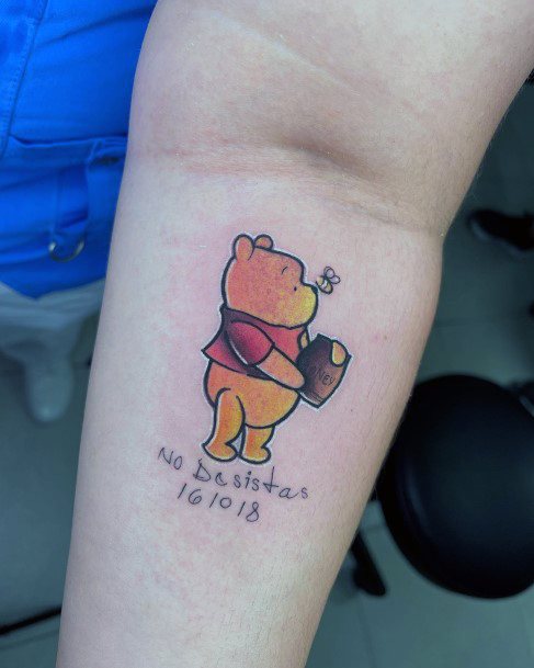 Magnificent Winnie The Pooh Tattoo For Girls