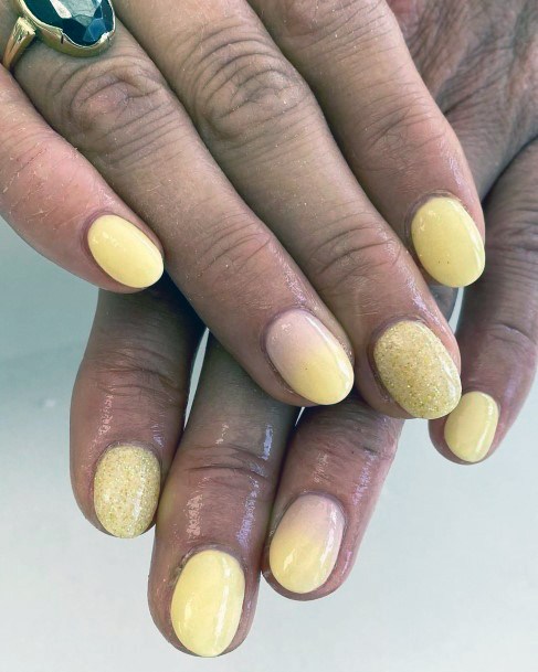 Magnificent Yellow Summer Fingernails For Girls