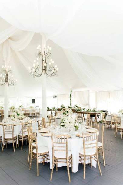 Magnificient White Wedding Tent Decorations