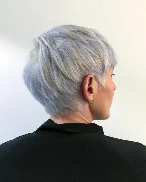 Majestic Light Blue Tip Hairstyle For Short Length Womens Hair Low Maintenance