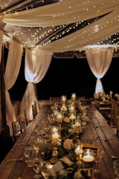 Majestic White Toned Wedding Tent Decorations