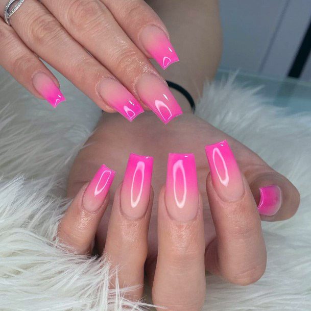 Manicured Hot Pink Nails