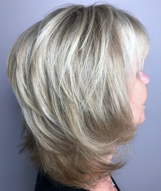 Many Layered Hairstyles For Over 50 With Round Face