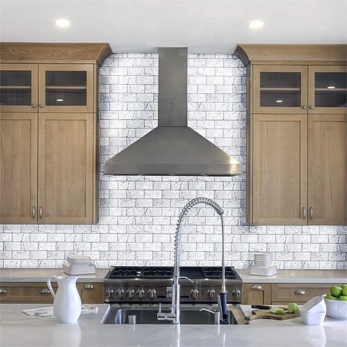 Marble Tile To Ceiling Kitchen Backsplash Ideas