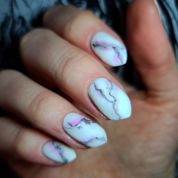 Marble Womens Feminine Marble Nails