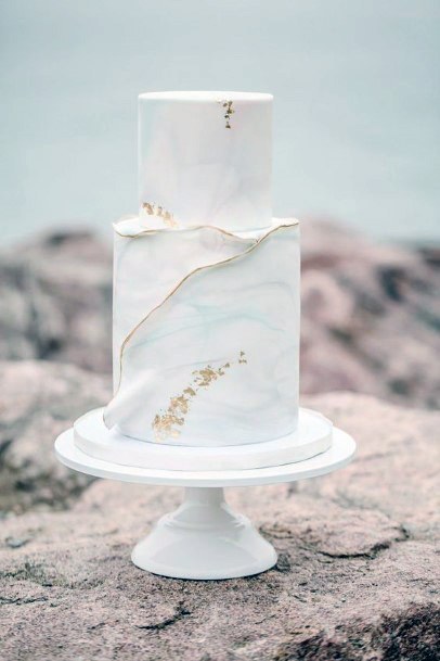 Marble Womens Wedding Cake Elegant