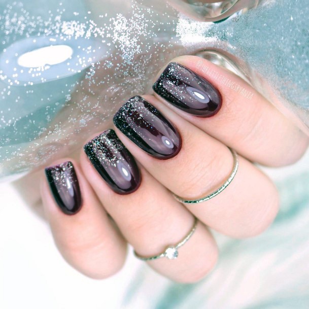 Maroon And Silver Nails Feminine Ideas