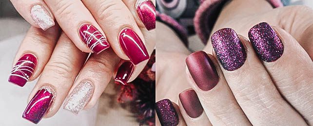 Top 100 Best Maroon Glitter Nails For Women – Sparkling Fingernail Ideas